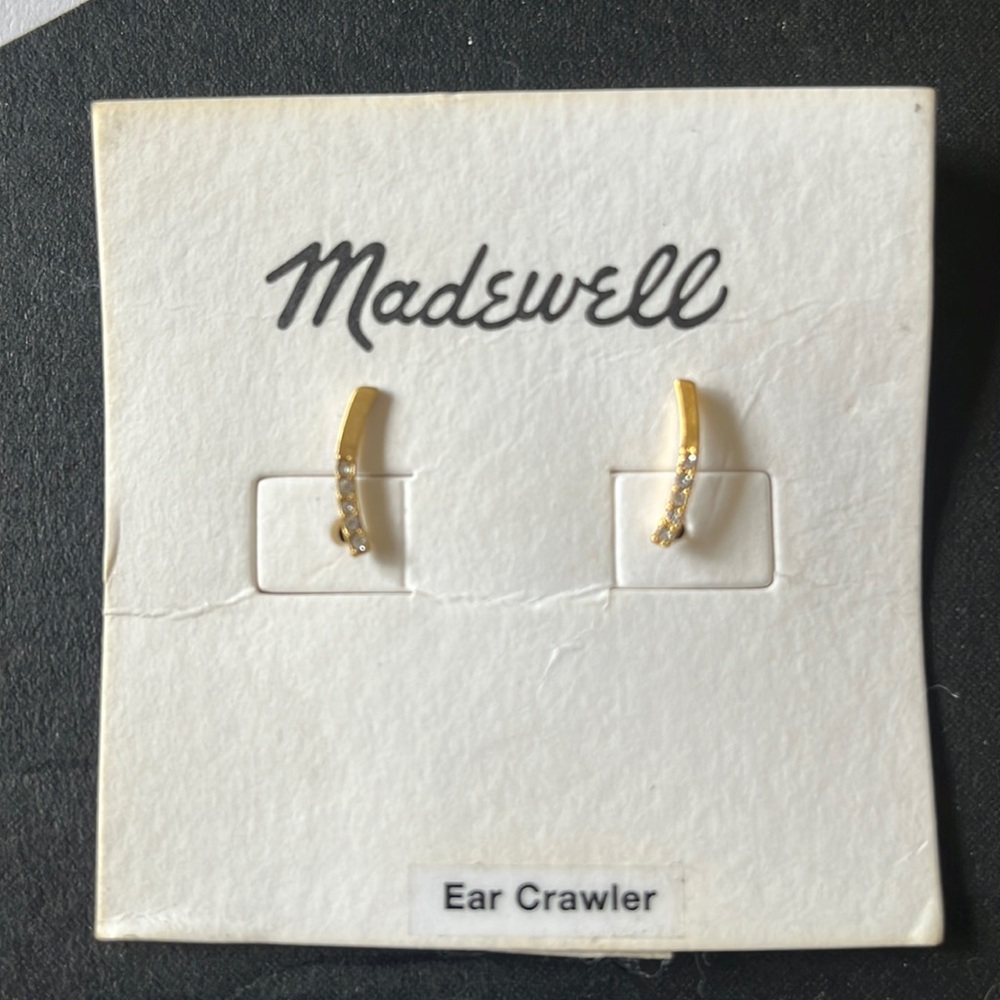 Madewell ear crawler pave stones never worn new with tags